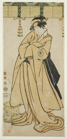 The actor Segawa Tomisaburo II as Prince Korehito in the guise of the maid Wakakusa..., 1794. Creator: Tôshûsai Sharaku.