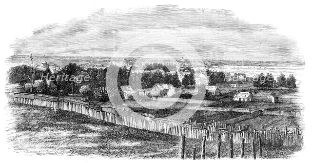 The town of Bathurst, New Brunswick - from a photograph by E. J. Russell, of Bathurst, 1860. Creator: Unknown.