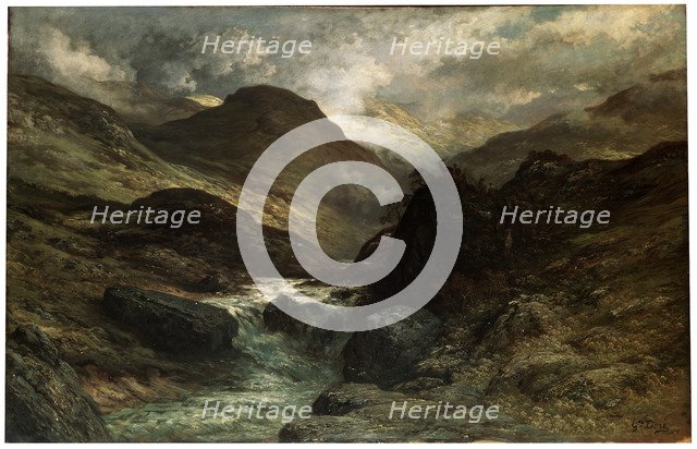 'A Canyon', 1878.  Artist: Gustave Doré