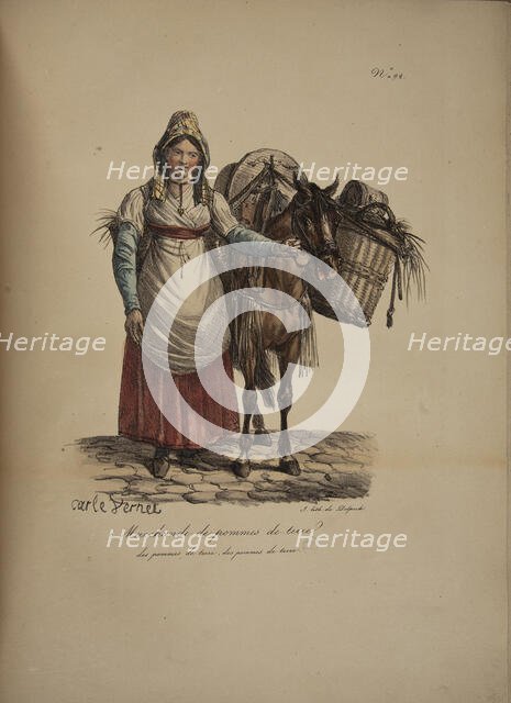 Potato seller. From the Series "Cris de Paris" (The Cries of Paris), 1815. Creator: Vernet, Carle (1758-1836).