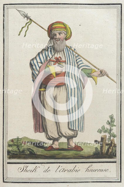 Costumes de Différents Pays, 'Sheik de l'Arabie Heureuse', c1797. Creators: Jacques Grasset de Saint-Sauveur, LF Labrousse.