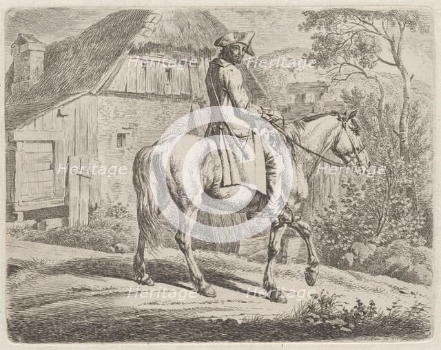 Cattle Dealer on Horseback, 1811. Creator: Johann Adam Klein.