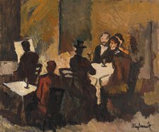 Company in a Coffee Shop, 1941-1942. Creator: Cyprian Majernik.