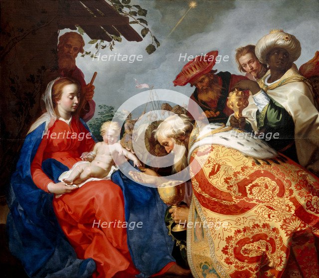 The Adoration of the Magi, 1624. Artist: Bloemaert, Abraham (1566-1651)