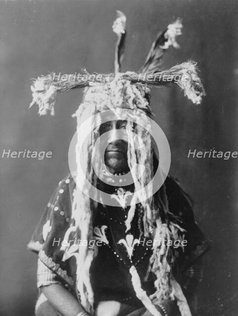 Substitute sacred head-dress-Piegan, c1910. Creator: Edward Sheriff Curtis.