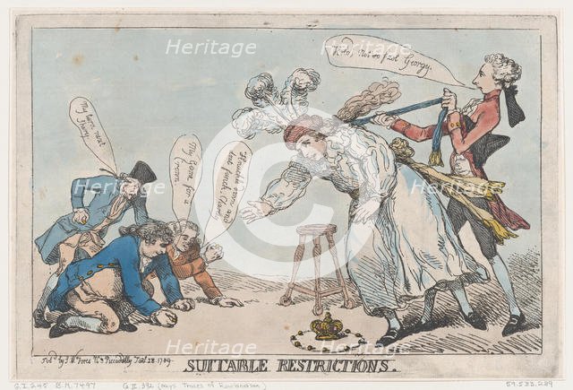 Suitable Restrictions, January 28, 1789., January 28, 1789. Creator: Thomas Rowlandson.