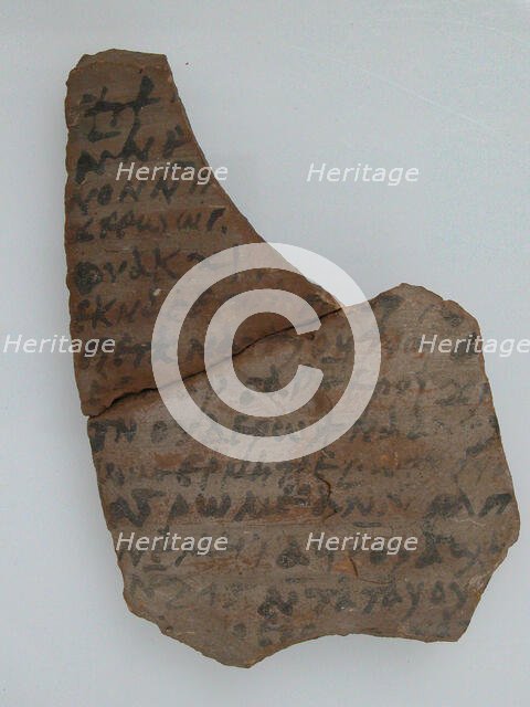 Ostrakon, Coptic, 600. Creator: Unknown.