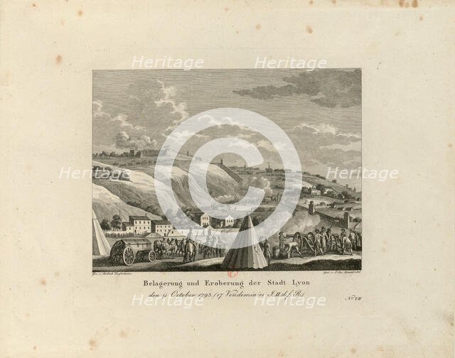 Siege and Taking of the City of Lyon: October 9, 1793, 1816-1818. Creator: Laminit, Paul Jacob (1773-1831).