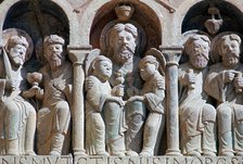 Detail from the west front of Conques Abbey, 11th century. Artist: Unknown