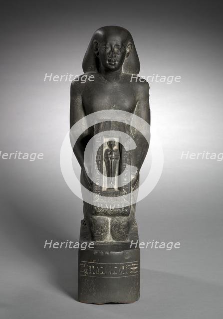 Naophorous Statue of the Finance Officer and Overseer of Fields, Horwedja, 521-486 BC. Creator: Unknown.