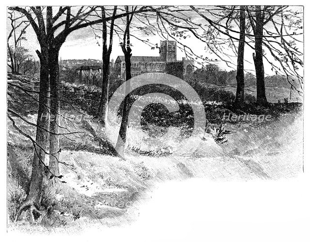 'St Albans, from Verulam', 19th century. Artist: Unknown