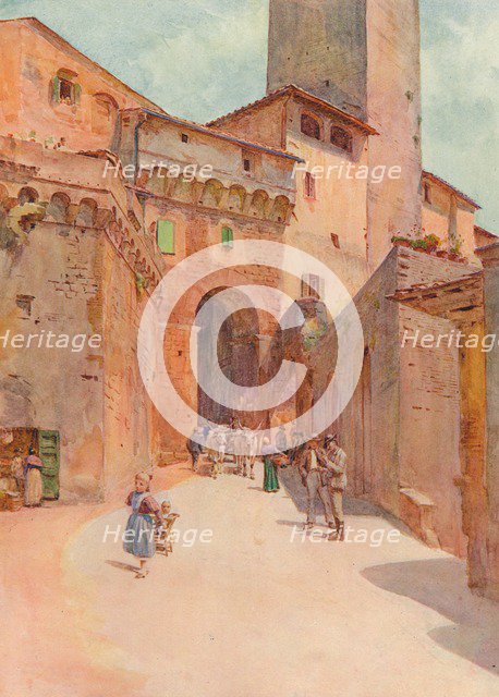 'Portone Dei Becci, San Gimignano', c1900 (1913). Artist: Walter Frederick Roofe Tyndale.