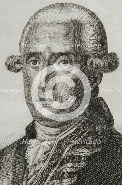 Jose Moñino y Redondo, 1st Count of Floridablanca (1728-1808), Spanish statesman, 1851. Creator: Pedro Hortigosa.