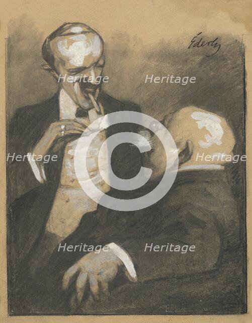 Smoking men, 1893-1898. Creator: Július Éder.