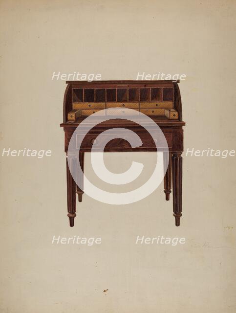 Desk, c. 1940. Creator: Marie Alain.