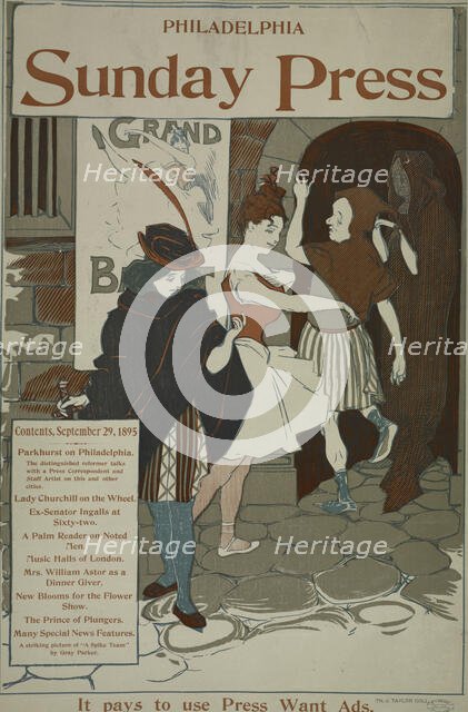 Philadelphia Sunday press. September 29, 1895, c1893 - 1897. Creator: Unknown.