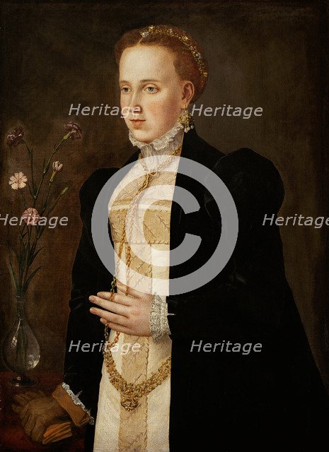 Portrait of Philippine Welser (1527-1580), ca 1557.