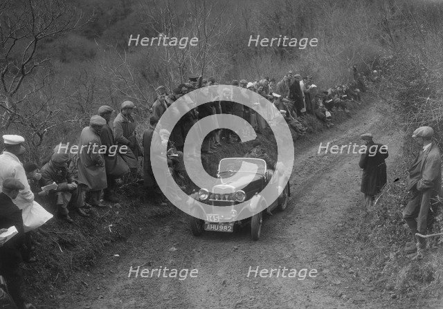 Singer of N Miller competing in the MCC Lands End Trial, 1935. Artist: Bill Brunell.