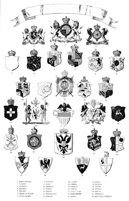 Heraldic crests, 1858.  Creator: Unknown.