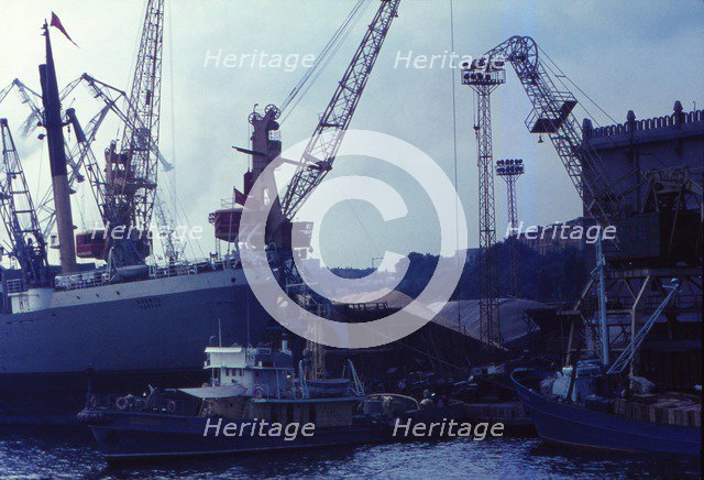 Odessa Harbour, Ukraine, 20th century. Artist: CM Dixon.