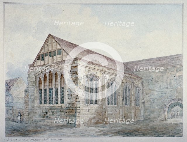 North-east view of Leadenhall Chapel, City of London, 1805. Artist: Anon