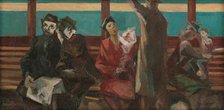 On a Tram (Gossips), 1943. Creator: Bedrich Hoffstädter.