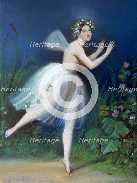 'Portrait of Carlotta Grisi in Giselle', 1841. Artist: Theophile Gautier