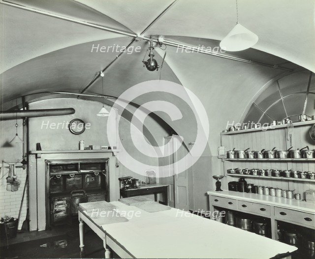Kitchen at Admiralty House, Westminster, London, 1934. Artist: Unknown.