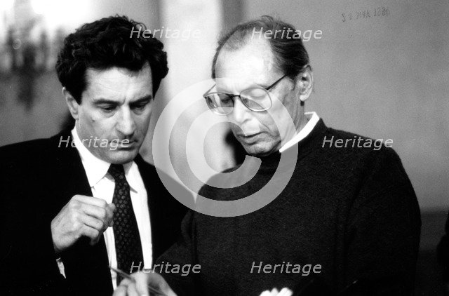 Irvin Winkler (1931- ) Film maker with Robert De Niro (1943- ), 1991. Artist: Unknown