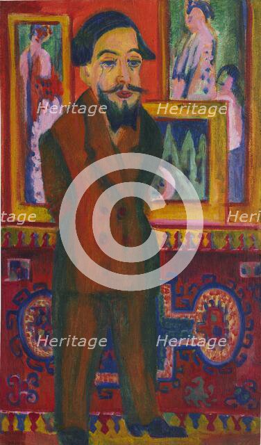 Portrait of Leon Schames, 1922-1924. Creator: Kirchner; Ernst Ludwig (1880-1938).