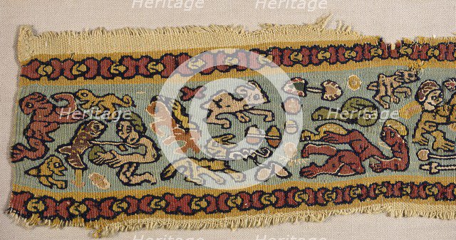 Fragment of a tapestry band, Coptic. Artist: Unknown.
