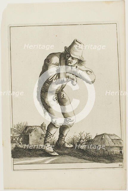 Tramp with a Sling, from T is al verwart-gaern (It's already confusing), 1634/38. Creator: Pieter Jansz. Quast.