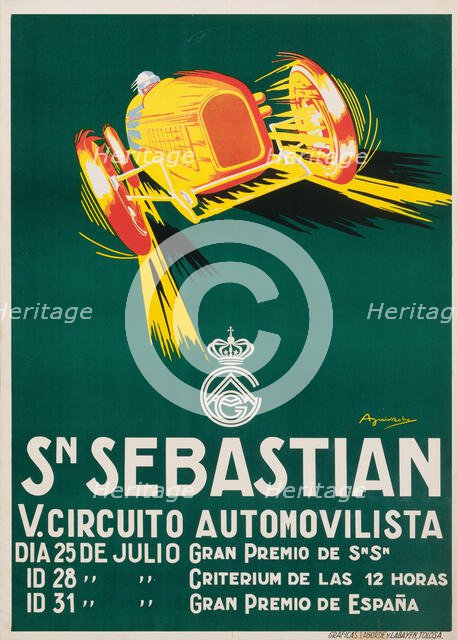 San Sebastián, 5th Motor Circuit, 1927, 1927. Creator: Aguirreche, Miguel Ángel (1894-1954).