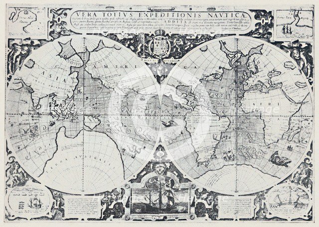 'Map Showing Drake's Voyage of Circumnavigation (1577-1580)', 1923. Creator: Unknown.