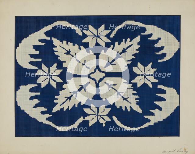 Coverlet Section, c. 1940. Creator: Margaret Linsley.