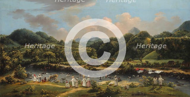 View on the River Roseau, Dominica, 1770/80. Creator: Agostino Brunias.