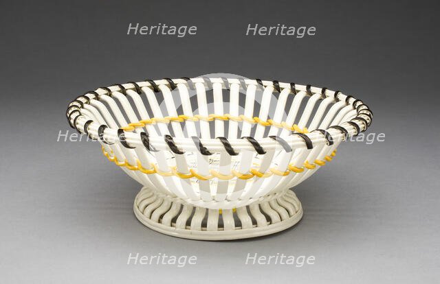 Basket, Staffordshire, 1780/90. Creator: E. Mayer Pottery.