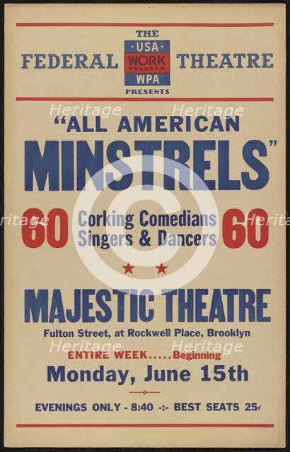 All American Minstrels, New York, 1936. Creator: Unknown.