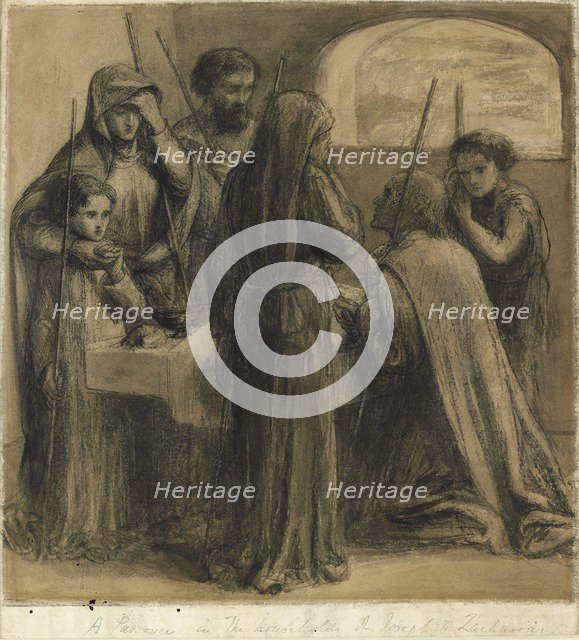 A Passover in the Household of Joseph and Zacharias, c1850s. Artist: Dante Gabriel Rossetti.