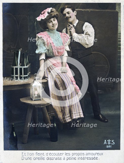 Vintage French postcard, c1900. Artist: Unknown