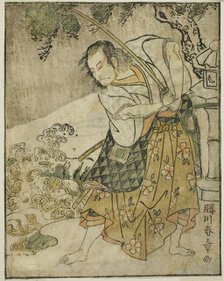 The Actor Ichikawa Danjuro V as Ogata no Sabura (?) in the Play Nue no Mori Ichiyo no..., c. 1772. Creator: Shunsho.