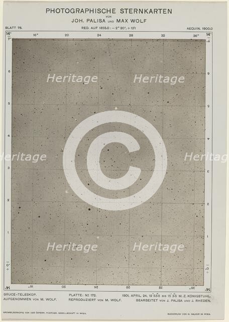 Photographische Sternkarten (April 24, 1901), 480. Creators: Max Wolf, Johann Palisa.