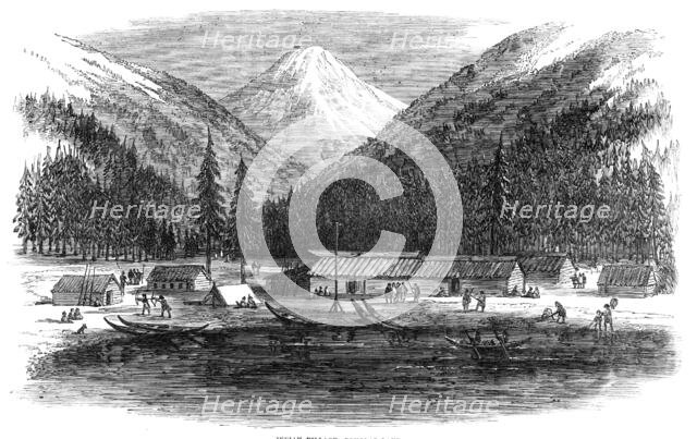 Sketches in British Columbia: Indian village, Douglas Lake, 1864. Creator: Unknown.