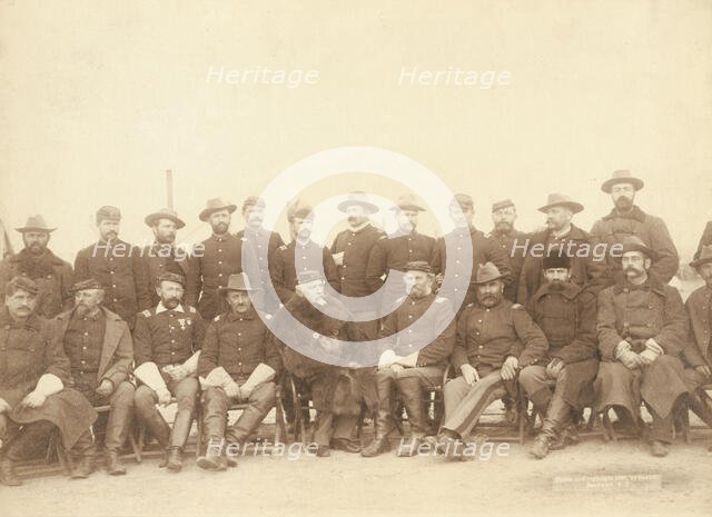 The fighting 7th officers, 1891. Creator: John C. H. Grabill.