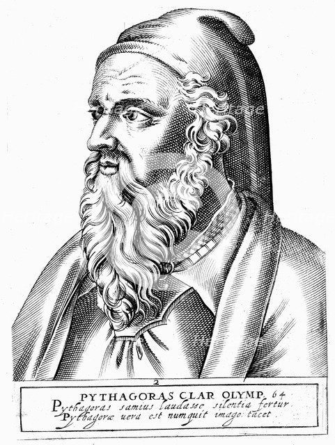Pythagoras (c560 - 480 BC), Greek philosopher and scientist. Artist: Unknown
