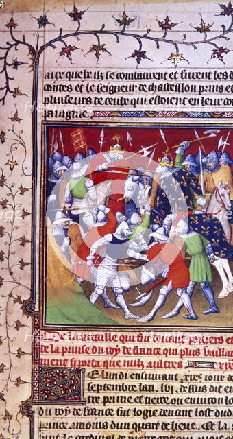 The Battle of Poitiers, 1356. Creator: Workshop of the Boucicaut Master.
