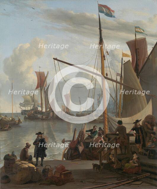 The Y at Amsterdam, seen from the Mosselsteiger (mussel pier), 1673. Creator: Ludolf Backhuysen I.