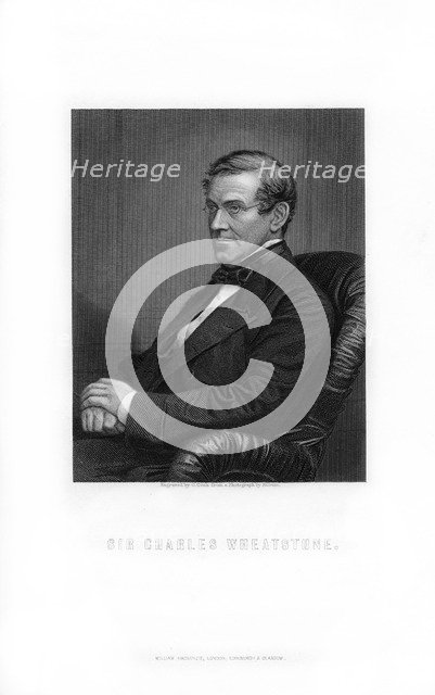 Sir Charles Wheatstone, British inventor, (1899).Artist: C Cook