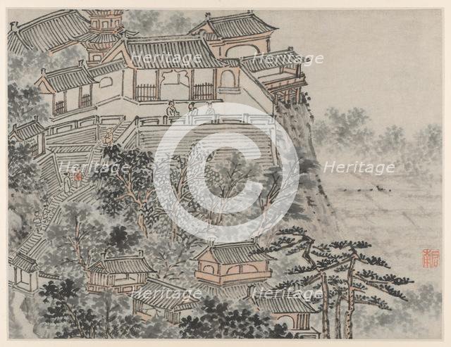 Twelve Views of Tiger Hill, Suzhou: The Five Sages Terrace, after 1490. Creator: Shen Zhou (Chinese, 1427-1509).