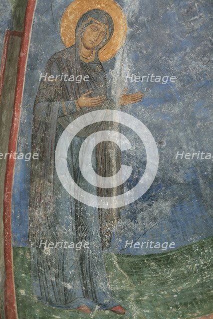 The Virgin, 12th century. Artist: Ancient Russian frescos  
